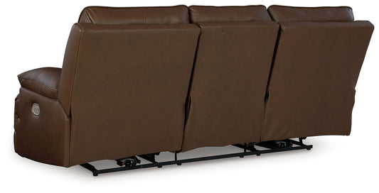 Vonryan - Power Reclining Sofa With Adj Headrest - Tobacco
