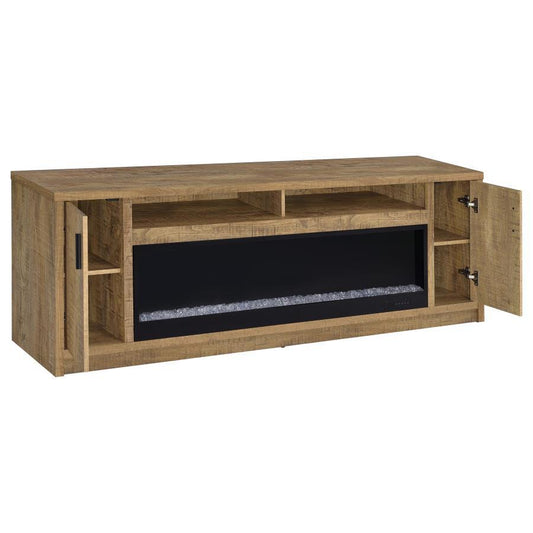 Eddy - 79" 2-Door TV Stand Fireplace Media Console - Mango