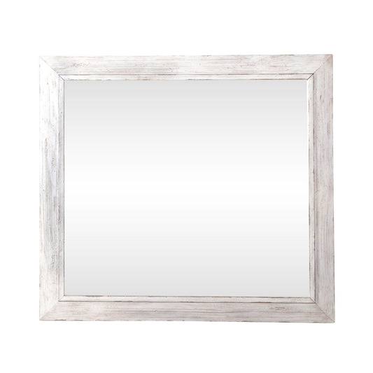 River Place - Mirror - Riverstone White & Tobacco