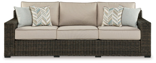 Coastline Bay - Sofa With Cushion - Brown