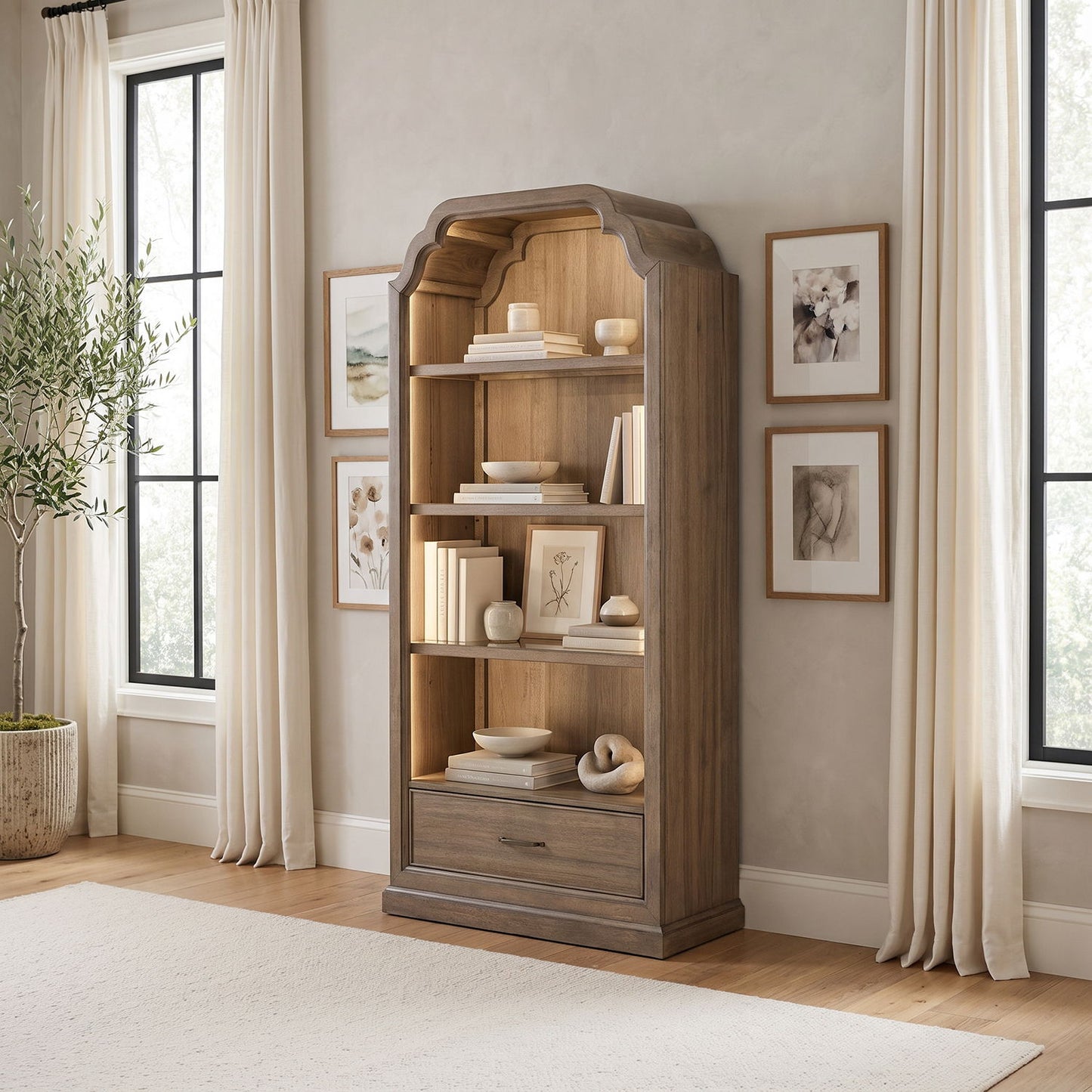 Hickory Grove - Display Cabinet - Heirloom Brown