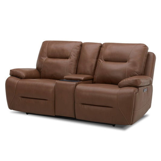 Cameron - Loveseat With Console P3 & ZG - Saddle