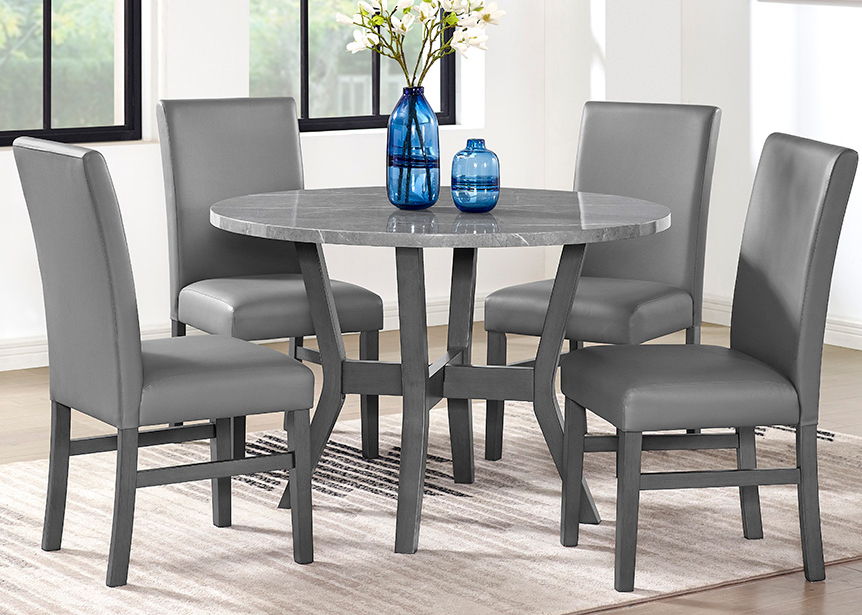 DINING TABLE AND4 CHAIRS SHANNON GREY