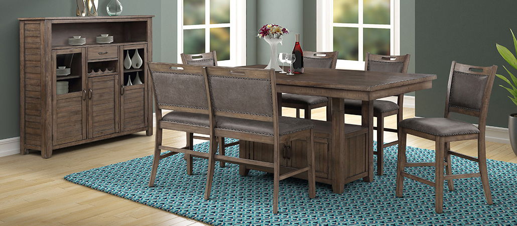 PUB TABLE W/4 CHAIRSCOLORADO GREY