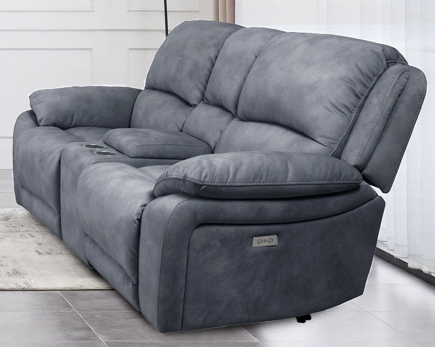 POWER CONSOLELOVESEAT ASPEN STEEL