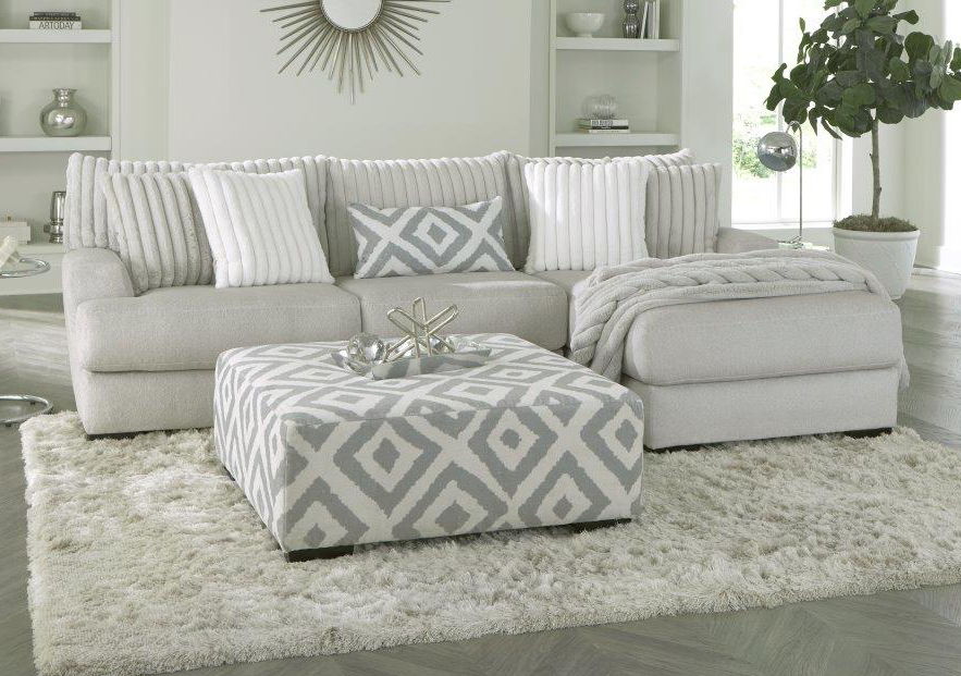 2PC SECTIONAL CLOUDHEIGHTS SILVER