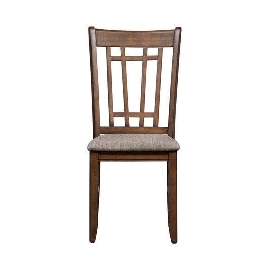 Santa Rosa - Lattice Back Side Chair - Antique Honey