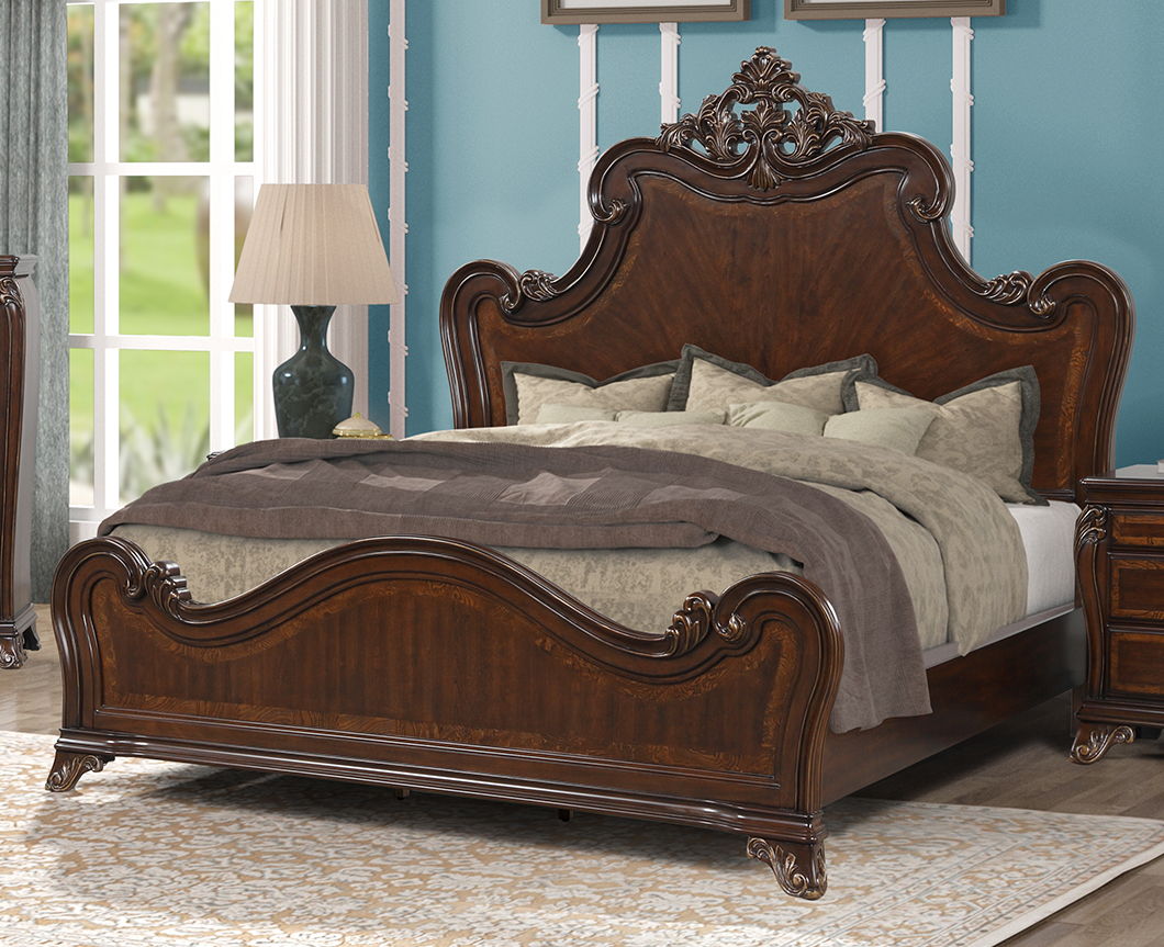 QUEEN BED MAGNOLIA BROWN