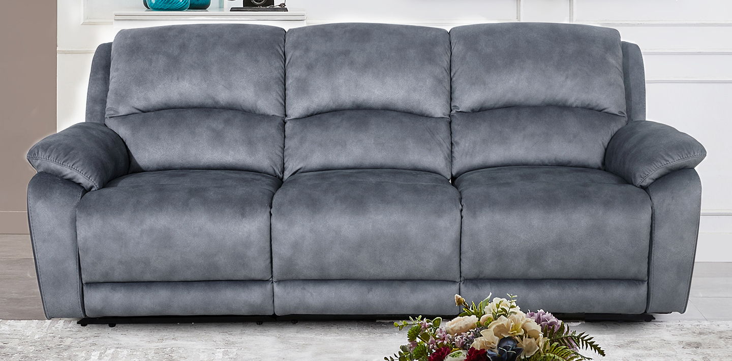 POWER RECLININGSOFA ASPEN STEEL
