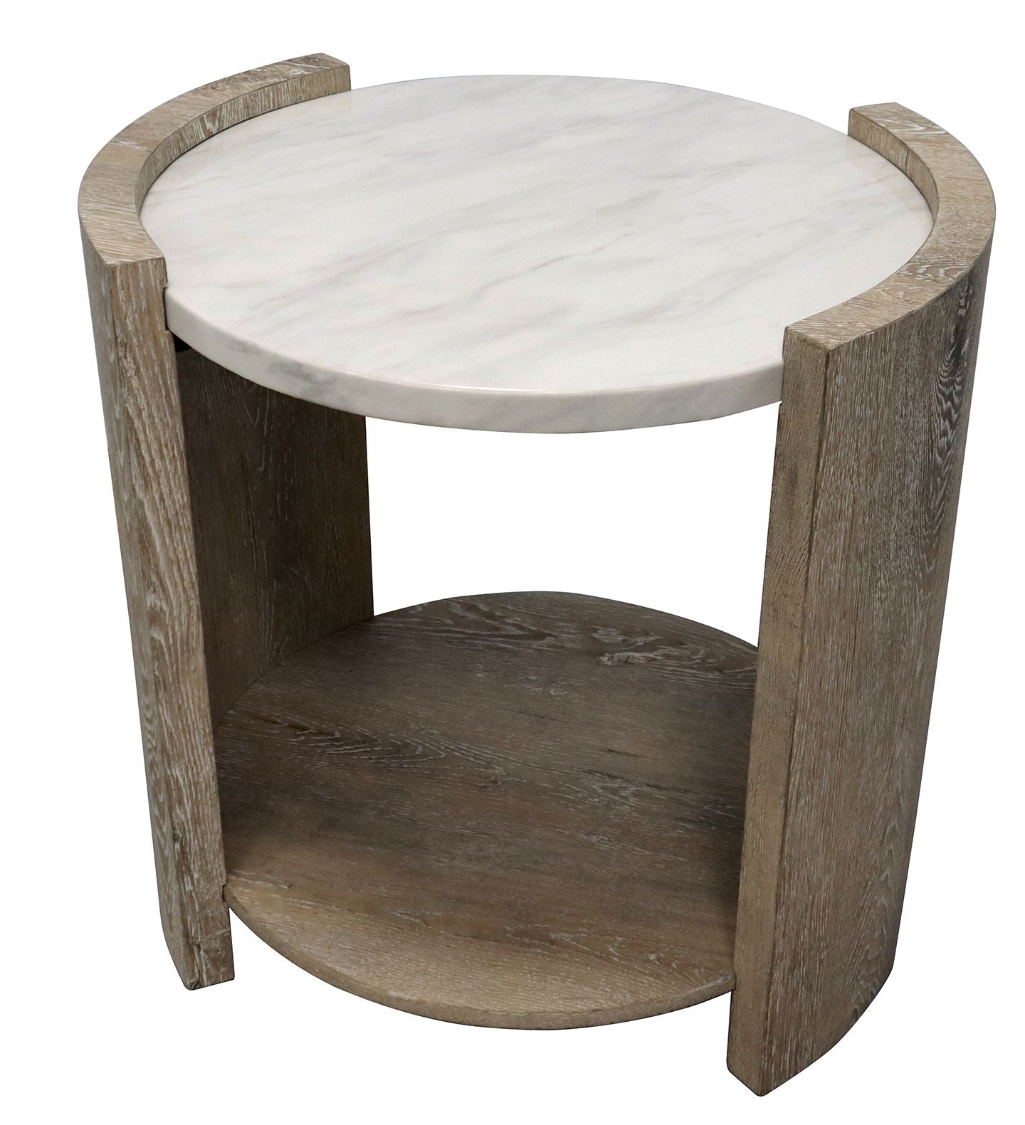 END TABLE W/LOWERSHELF RAINIER WH/BRN