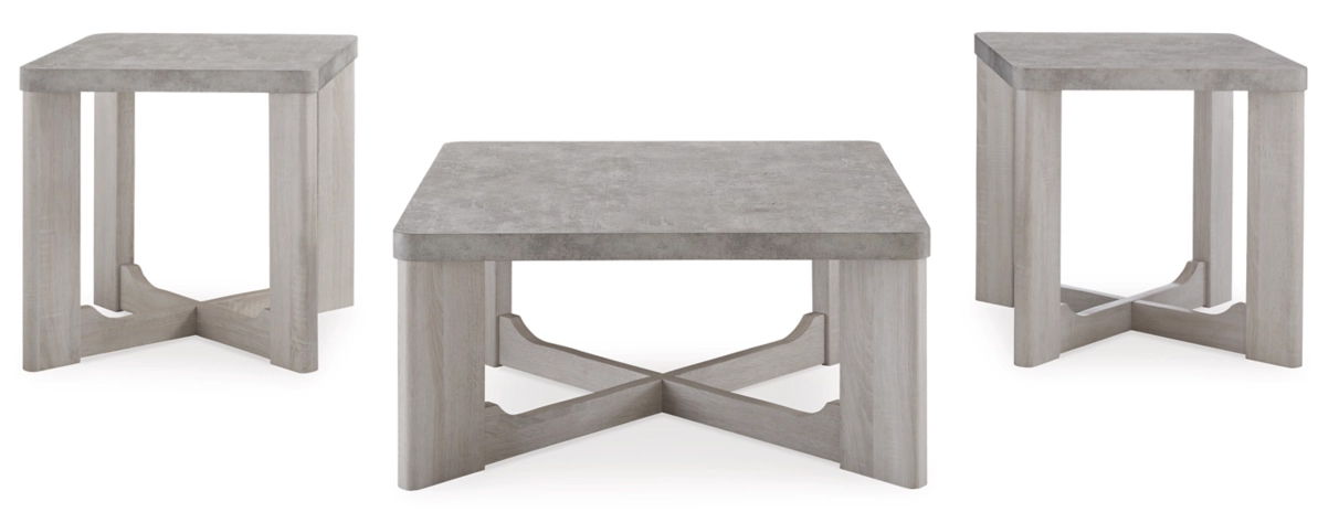 COCKTAIL TABLE W/2 ENDTABLES GREENWOOD
