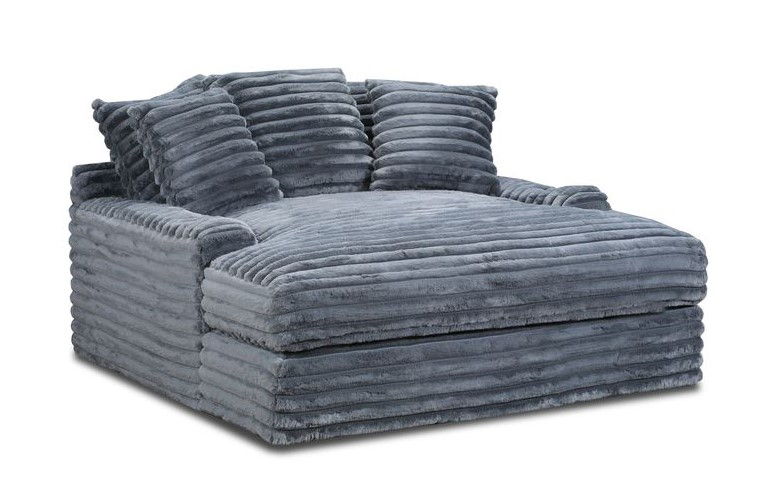 MEGA CHAISE USB & C-PORTJENNA CHARCOAL