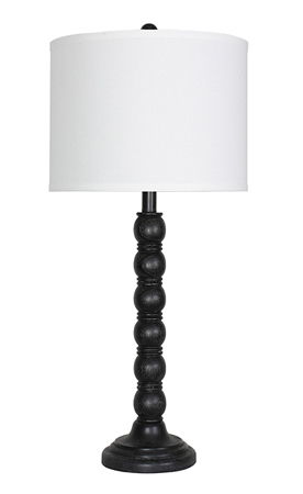 TABLE LAMPS 2PC SETWASHED BLACK