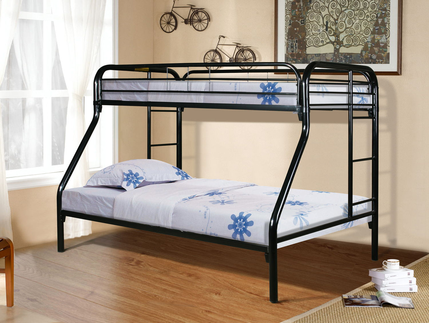 TWIN/FULL BUNKBED BLACK