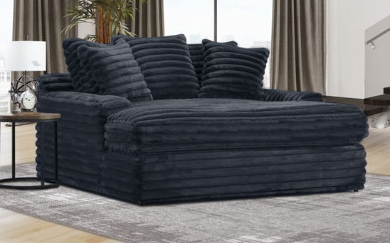 MEGA CHAISE USB & C-PORTJENNA ONYX