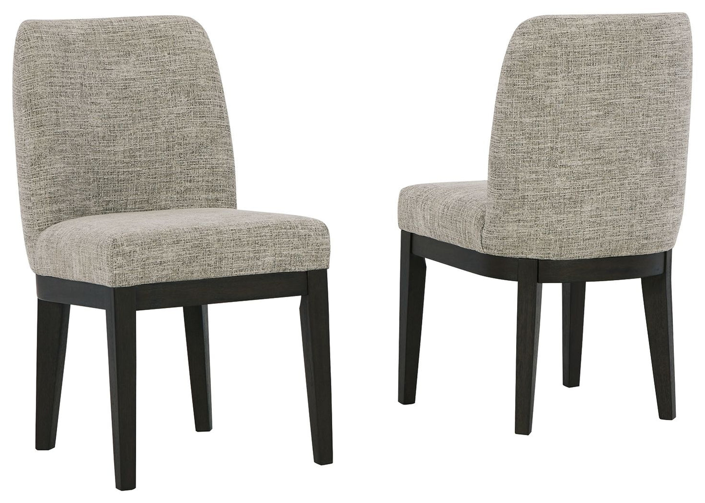 Burkhaus - Dining UPH Side Chair (Set of 2) - Beige / Dark Brown