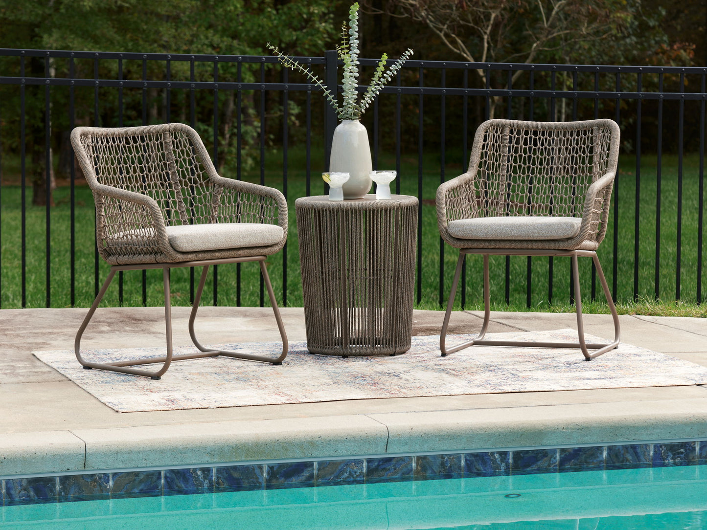 Majors Beach - Outdoor Table And 2 Chairs (Set of 3) - Beige