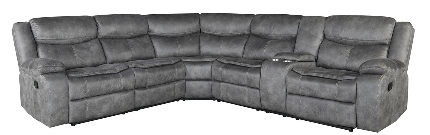 3PC SECTIONAL LAF, RAF &WEDGE DORADO CHARCOAL