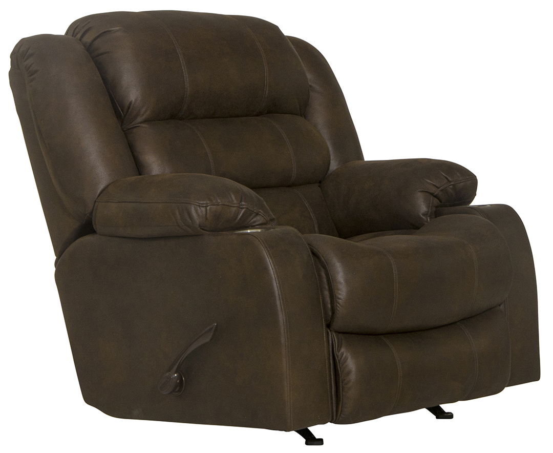 ROCKER RECLINER W/ CUPHOLDER BECKLEY WALNUT