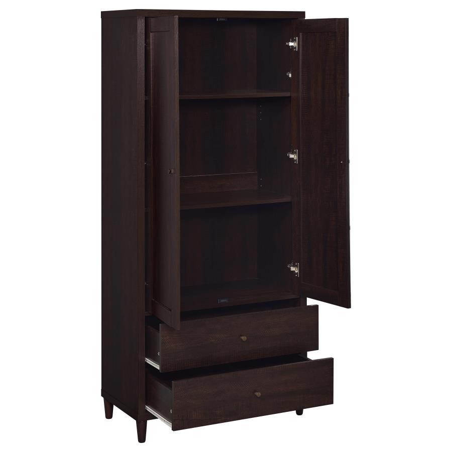 Wadeline - 2 Door Tall Accent Storage Cabinet - Rustic Tobacco