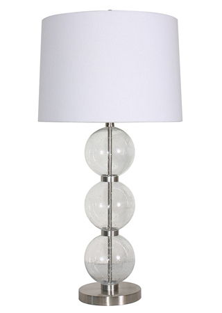 #TABLE LAMPS 2PC SETGLASS & STEEL