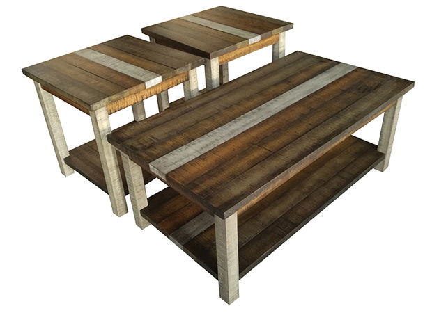 COCKTAIL TABLE & 2 ENDSRUSTIC RETRIEVE