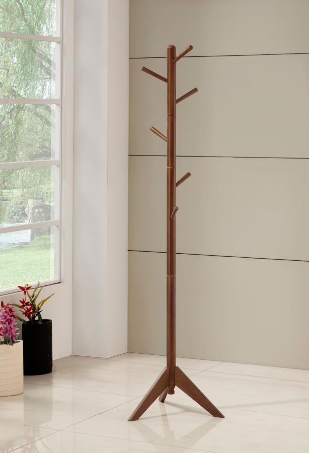 Devlin - 6 Hook Freestanding Wood Coat Rack Hat Hanger