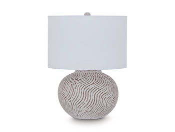 Vien - Terracotta Table Lamp - Distressed White
