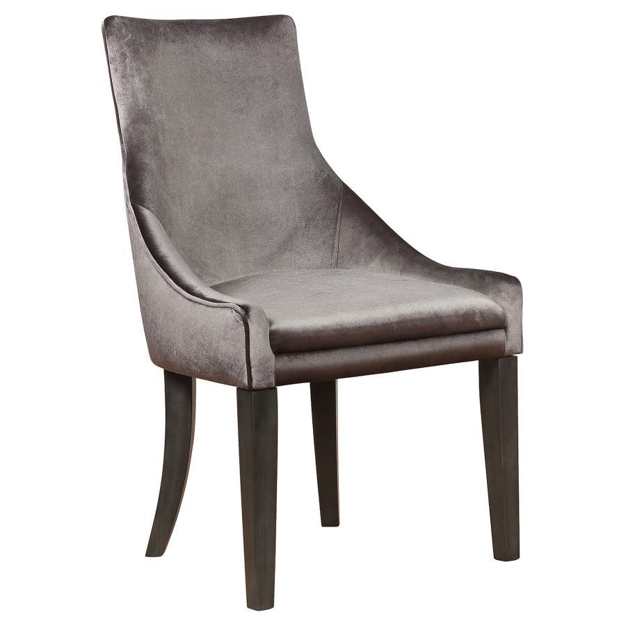 Phelps - Velvet Upholstered Dining Side Chair (Set of 2) - Gray