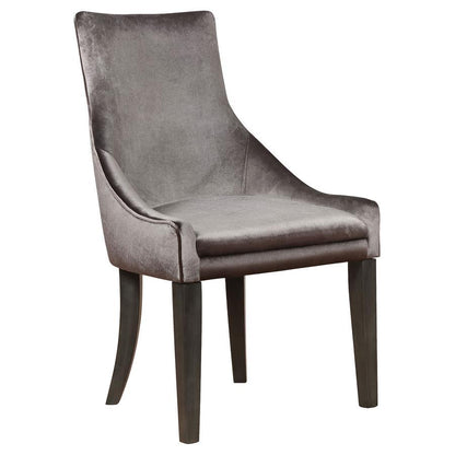 Phelps - Velvet Upholstered Dining Side Chair (Set of 2) - Gray