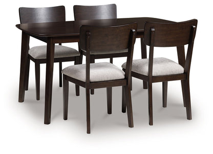 Mallenette - Dining Room Table Set (Set of 5) - Merlot