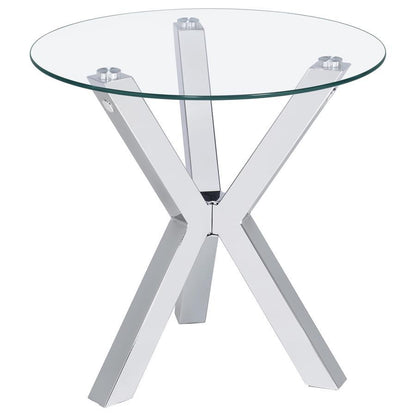 Kenzie - Round Tempered Glass Top Table