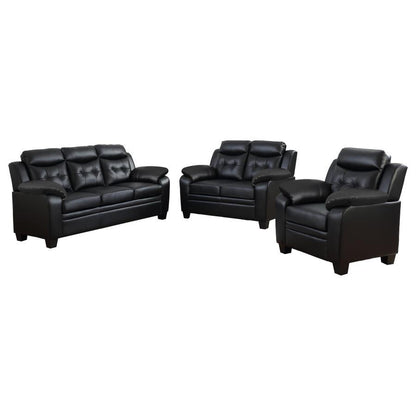 Finley - Upholstered Padded Arm Tufted Sofa Set