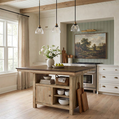 Lindsey Farm - Gathering Table Set - Natural & Brown