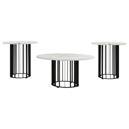 Haven - Round Marble Coffee Table Set