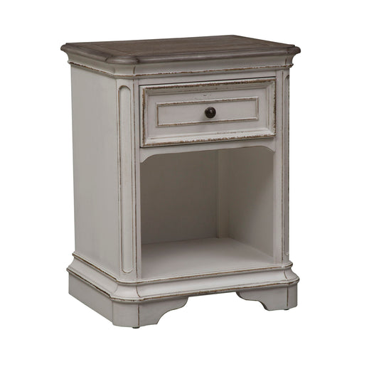 Magnolia Manor - 1 Drawer Nightstand - Antique White