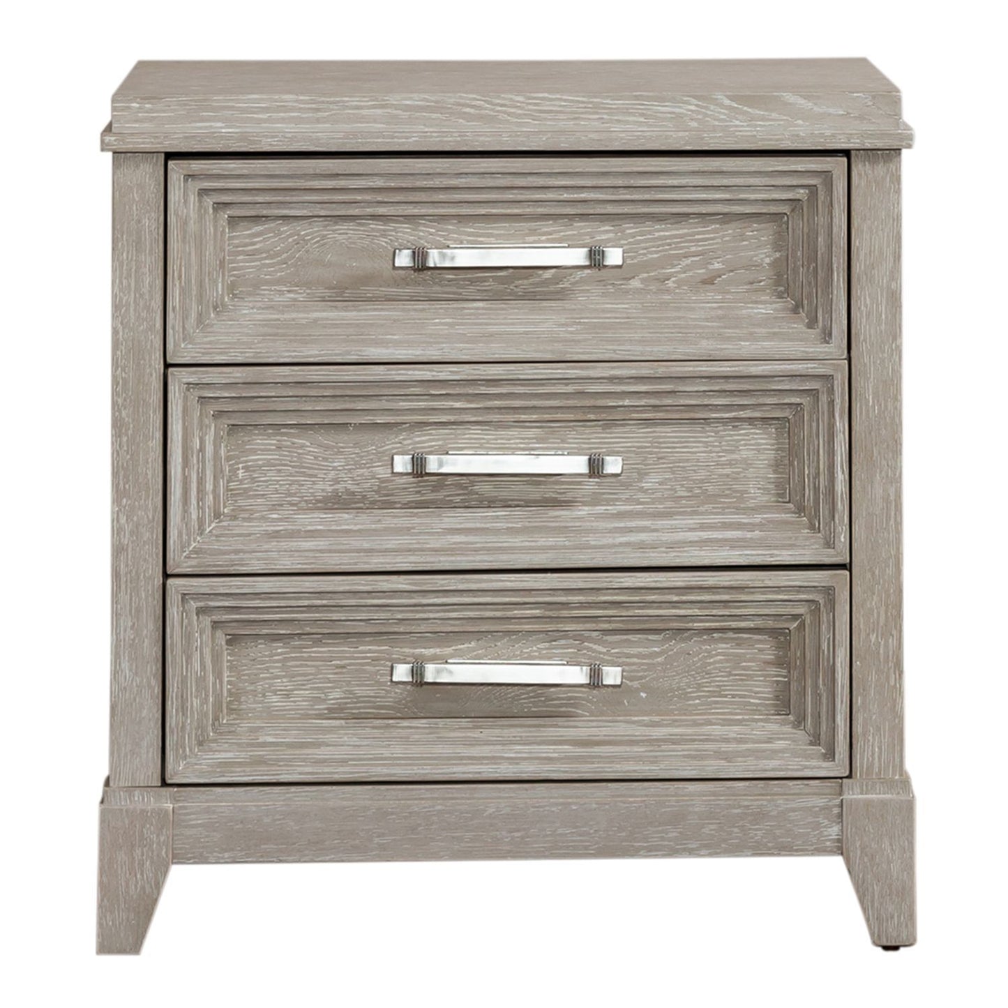 Belmar - 3 Drawer Nightstand - Washed Taupe