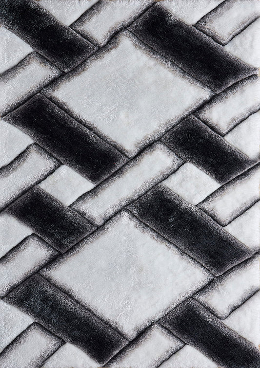 RUG BLACK/WHITE MATEOSSHAG