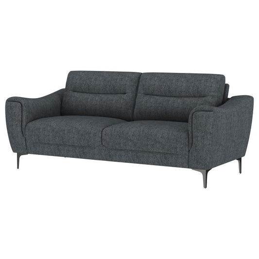 Nolan - Upholstered Sloped Track Arm Sofa - Charcoal