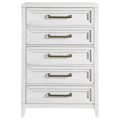 Marielle - 5-Drawer Bedroom Chest - Distressed White