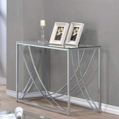 Lille - Glass Top Entryway Sofa Console Table Accents