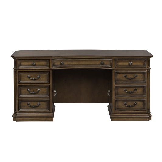 Amelia - 5 Piece Home Office Jr Executive Set - Antique Toffee
