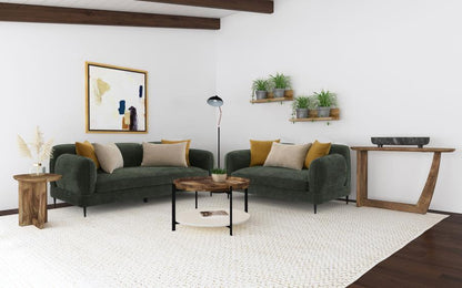 Jade - 2 Piece Chenille Upholstered Sofa Set