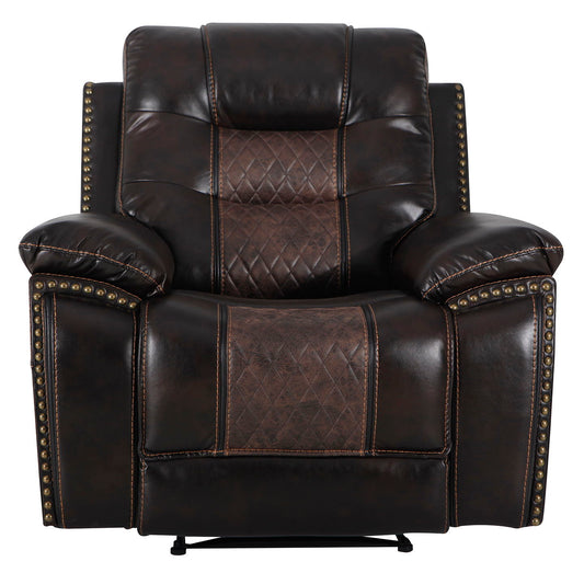 GLIDER RECLINERCOMMANDER BROWN