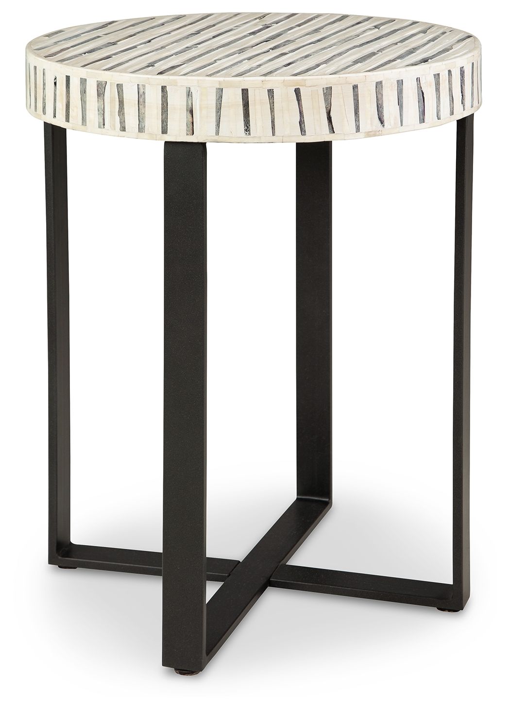 Crewridge - Accent Table - Black / Cream