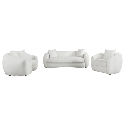 Isabella - Faux Sheepskin Upholstered Sofa Set