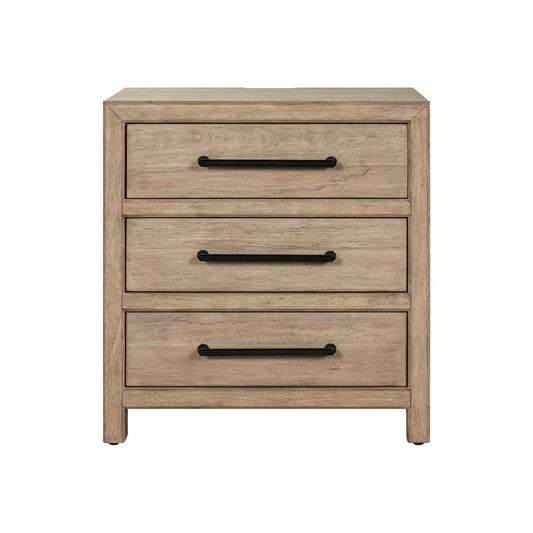 Proximity Place - Nightstand With Charging Station - Barley Buff