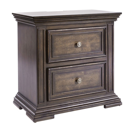 Big Valley - 2 Drawer Night Stand w/ Charging Station