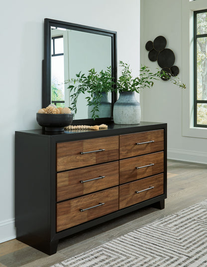 Kraeburn - Dresser And Mirror - Brown / Black