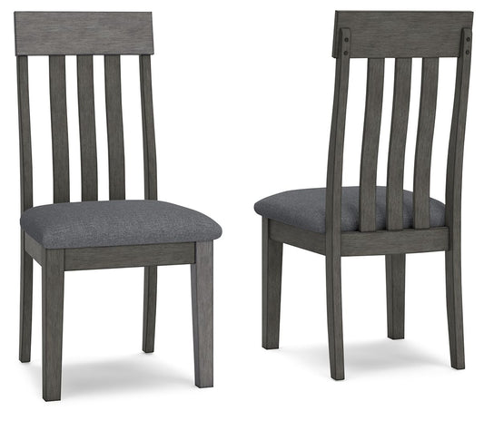 Hallanden - Dining UPH Side Chair (Set of 2) - Black / Gray